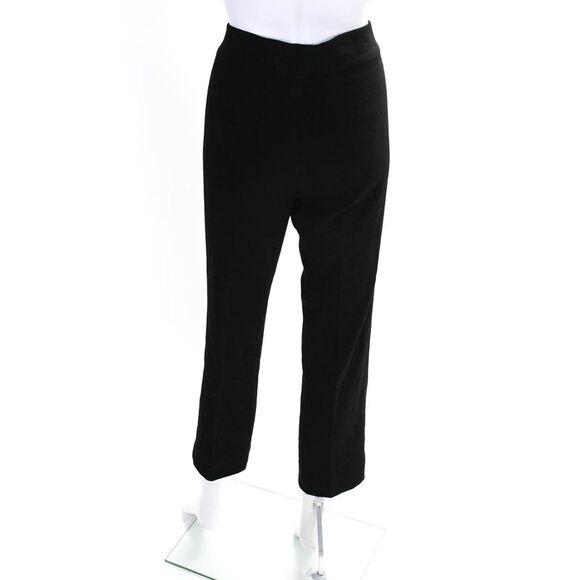 Serge & Real Womens Mid Rise Straight Leg Crepe Ankle Pants Black Wool Size 8 - Picture 3 of 5